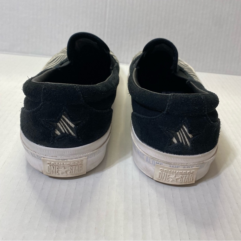 Converse One Star Black White CC "WE ARE NOT ALONE" Slip On Sneakers Unisex - Picture 5 of 10
